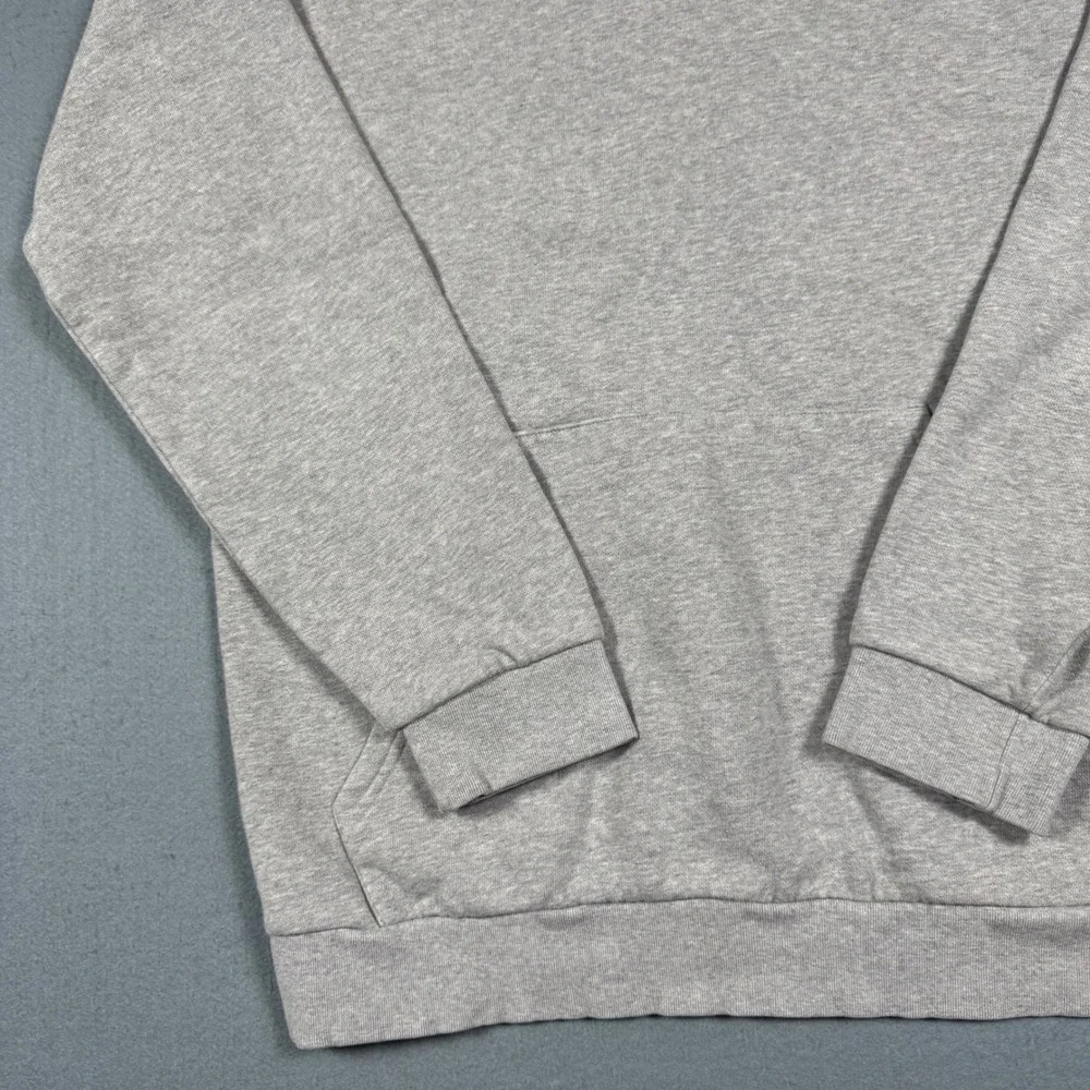 Adidas Hoodie Mens Large Gray Primegreen Trefoil Logo Pullover Sweatshirt L